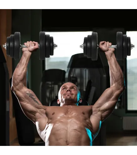 Juego de Mancuernas Pesas de Fitness Total 40 kg 4x5 kg 4x2,5 kg 4x1,5 kg Ajustable Profesionales Gimnasio Doméstico y Musculaci