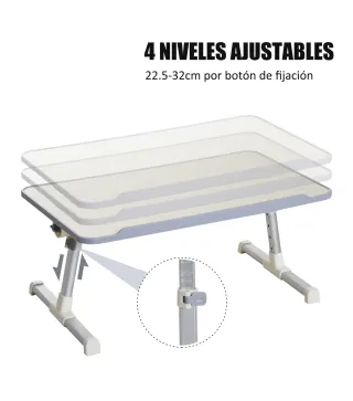 Mesa de Ordenador Ajustable y Plegable