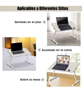 Mesa de Ordenador Ajustable y Plegable
