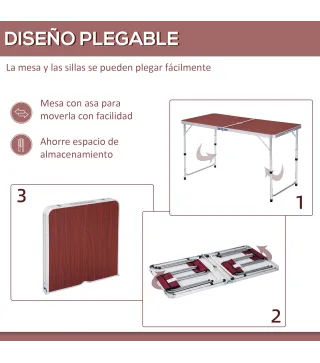 Conjunto de Mesa y Sillas de Jardín