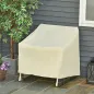 Funda Protectora para Muebles de Jardín 68x87x77cm Funda de Tela Oxford 600D Impermeable para Patio Terraza Color Beige