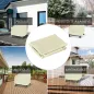 Funda Protectora para Muebles de Jardín 68x87x77cm Funda de Tela Oxford 600D Impermeable para Patio Terraza Color Beige