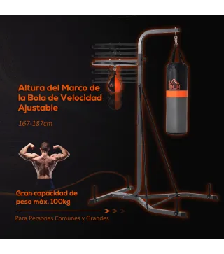 Saco de Boxeo Colgante con Soporte