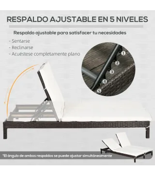 Tumbona de Ratán 2 Plazas