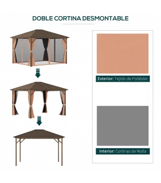 Cenador con Techo Exterior