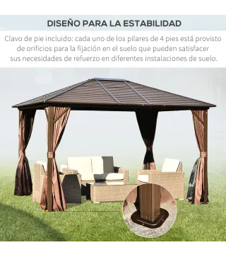 Cenador con Techo Exterior