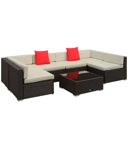 Conjunto Muebles de Jardín Ratán