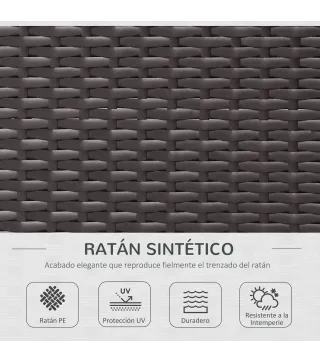 Conjunto Muebles de Jardín Ratán