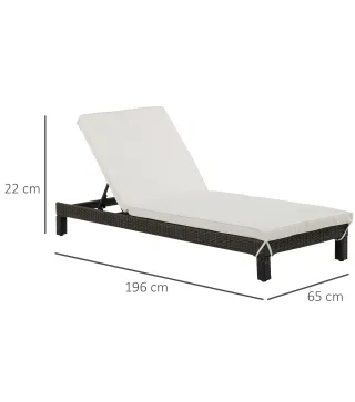 Set de 2 Tumbonas de Ratán