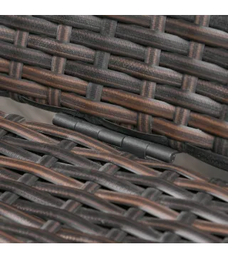 Set de 2 Tumbonas de Ratán