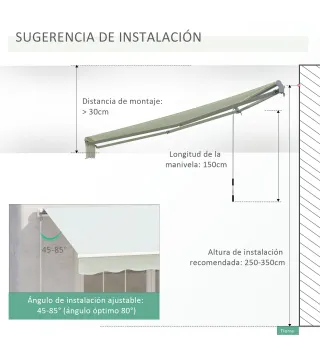 Toldo Manual Plegable