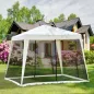 Carpa de Jardín 3x3 m Cenador con 4 Partes Laterales Mosquitera con Cremallera Protección UV Impermeable para Patio Exterior Eve