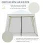 Carpa de Jardín 3x3 m Cenador con 4 Partes Laterales Mosquitera con Cremallera Protección UV Impermeable para Patio Exterior Eve