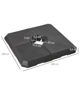 4 Piezas de Base para Sombrilla