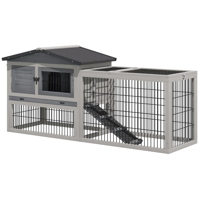 Casa para conejos de madera