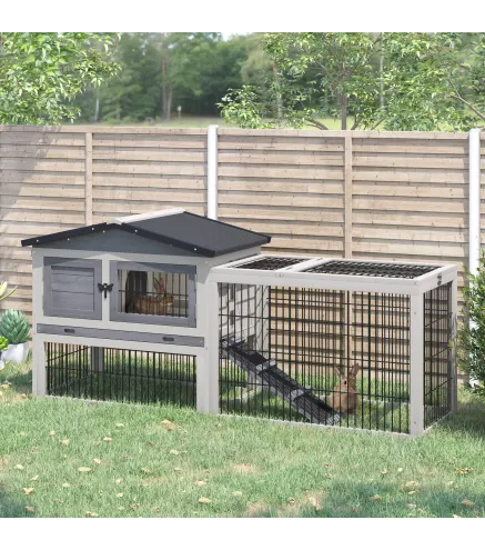 Casa para conejos de madera