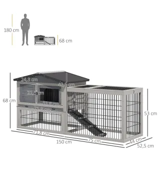 Casa para conejos de madera