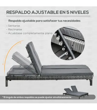 Tumbona de Ratán 2 Plazas