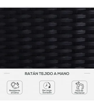 Set de 2 Tumbonas de Ratán