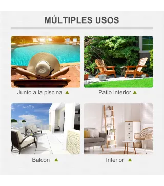 Set de 2 Tumbonas de Ratán
