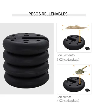 Juego de 4 Pesos para Gazebo