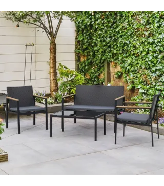 Conjunto 4 Piezas Muebles de Ratán