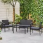 Conjunto 4 Piezas Muebles de Ratán