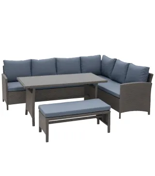 Conjunto 4 Piezas Muebles de Ratán