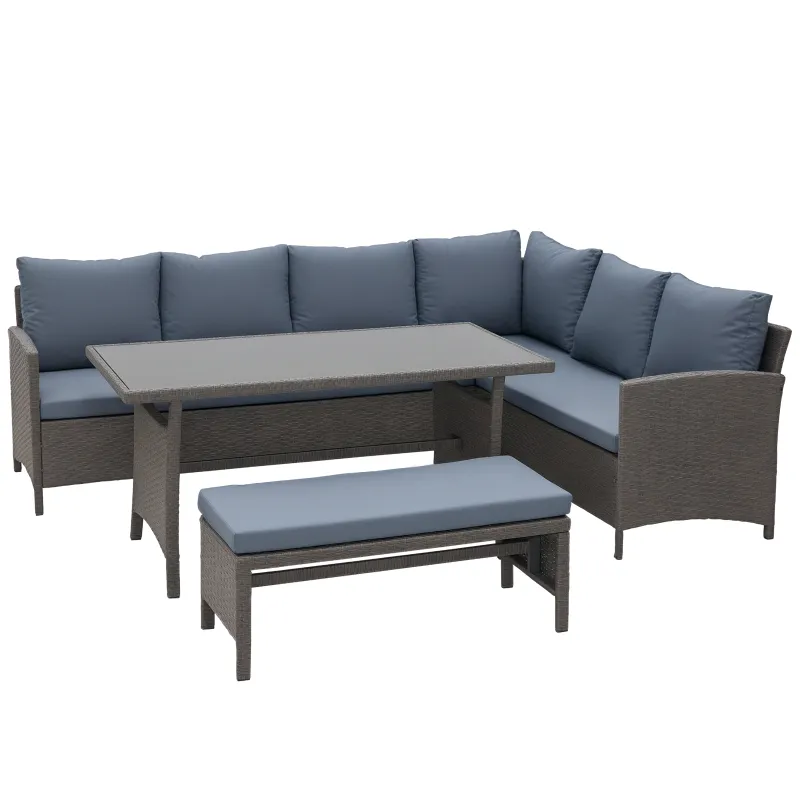 Conjunto 4 Piezas Muebles de Ratán