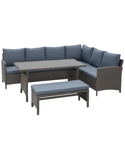 Conjunto 4 Piezas Muebles de Ratán
