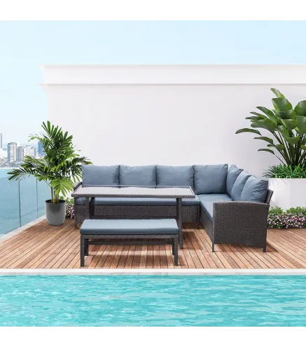 Conjunto 4 Piezas Muebles de Ratán