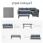 Conjunto 4 Piezas Muebles de Ratán