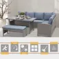 Conjunto 4 Piezas Muebles de Ratán
