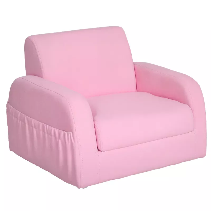 Sillón para Niños de 3 Años Sofá Transformable Diseño 2 en 1 Cama Infantil Plegable de 2 Posiciones con Reposabrazos Asiento Anc Sillón para Niños de 3 Años Sofá Transformable Diseño 2 en 1 Cama Infantil Plegable de 2 Posiciones con Reposabrazos Asiento Anc