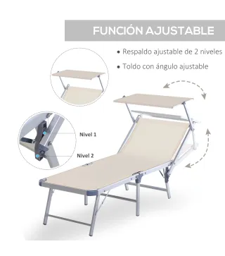 Tumbona con Toldo