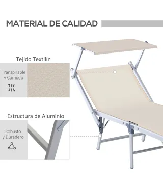 Tumbona con Toldo