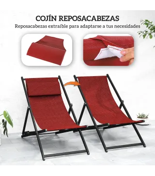 Conjunto de 2 Tumbonas