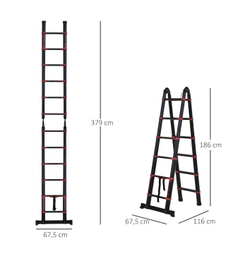 Escalera Telescópica de Aluminio