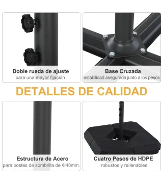 Base de Pesa para Sombrilla