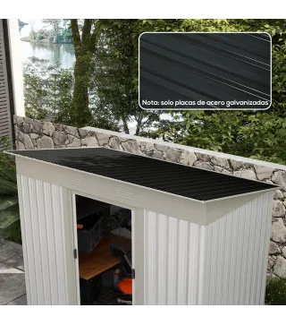 Juego de 12 Paneles para Tejado de Acero Galvanizado 7m² para Caseta de Herramientas Cobertizo 129x45cm Gris Oscuro