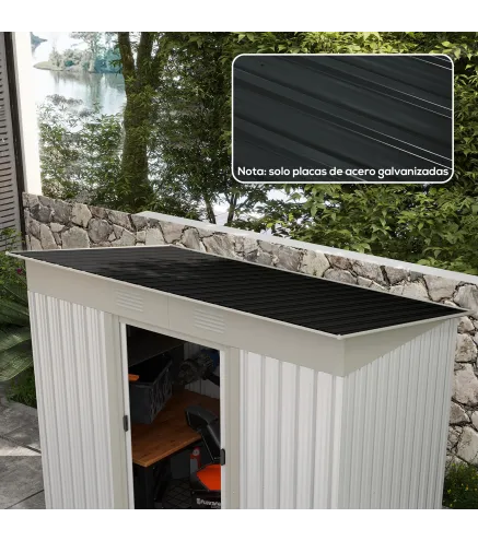 Juego de 12 Paneles para Tejado de Acero Galvanizado 7m² para Caseta de Herramientas Cobertizo 129x45cm Gris Oscuro