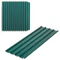 Juego de 12 Paneles para Tejado de Acero Galvanizado 7m² para Caseta de Herramientas Cobertizo 129x45cm Verde