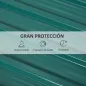 Juego de 12 Paneles para Tejado de Acero Galvanizado 7m² para Caseta de Herramientas Cobertizo 129x45cm Verde