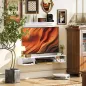 Conjunto Mueble TV y Estante de Pared con Armario y Compartimentos Abiertos Organización de Espacio y Montaje en Pared
