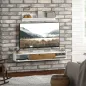 Conjunto Mueble TV y Estante de Pared con Armario y Compartimentos Abiertos Organización de Espacio y Montaje en Pared