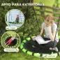 Columpio Infantil Redondo de 100 cm para Jardín con Altura Ajustable y Soporte de 150 kg Ø100x180 cm Negro y Verde