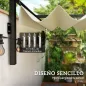 Pérgola de Pared 3x2 m con Techo Retráctil Tela de Poliéster Resistente al Agua para Jardín Patio Crema