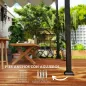 Pérgola de Pared 3x2 m con Techo Retráctil Tela de Poliéster Resistente al Agua para Jardín Patio Crema