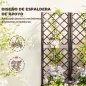 Jardinera con Enrejado de Plástico para Plantas Trepadoras con Drenaje y Amplio Espacio de Cultivo 120x40x135 cm Marrón