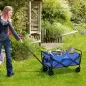 Carro de Jardín Plegable con Ruedas Asa Telescópica Ajustable Carga 100 kg para Campaña Compra 64x42x27 cm Azul Carro de Jardín Plegable con Ruedas Asa Telescópica Ajustable Carga 100 kg para Campaña Compra 64x42x27 cm Azul